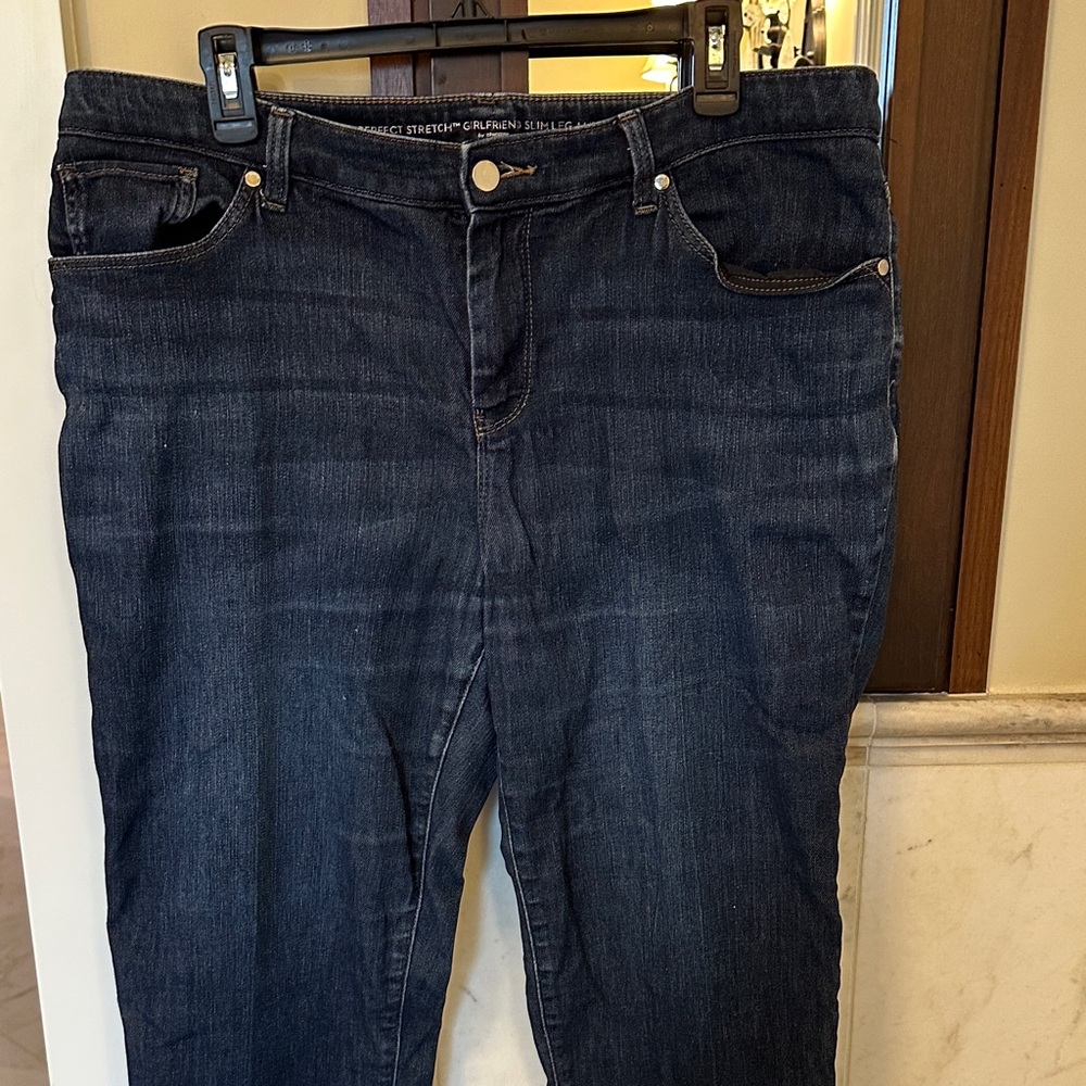 Chico's Dark Indigo Straight Leg Jeans